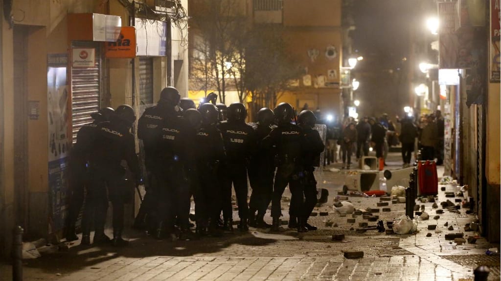 Madrid - tumultos nas ruas