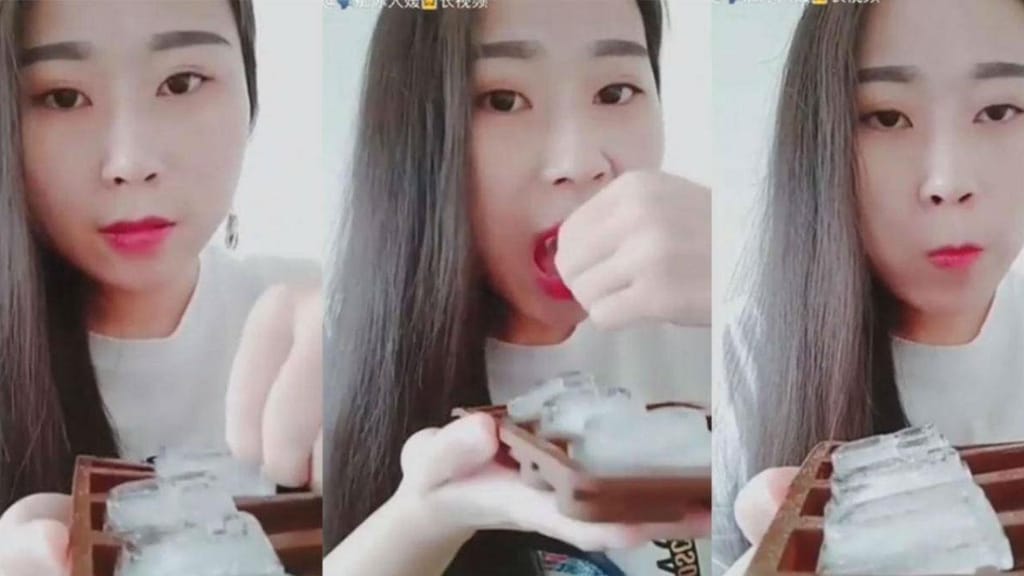 Comer gelo é a última moda nas redes sociais chinesas
