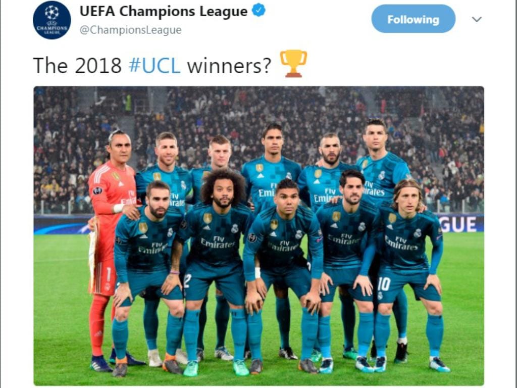 Tweet da UEFA