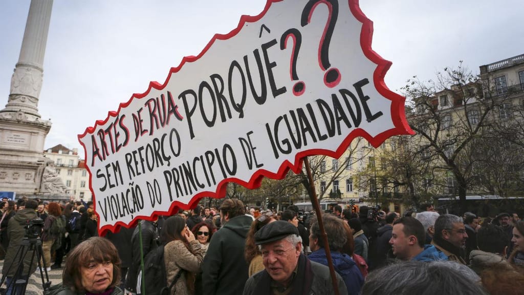 Ação de protesto "Apelo pela Cultura" em Lisboa