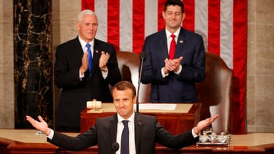 Macron garante ao Congresso dos EUA que Irão "nunca" terá arma atómica - TVI