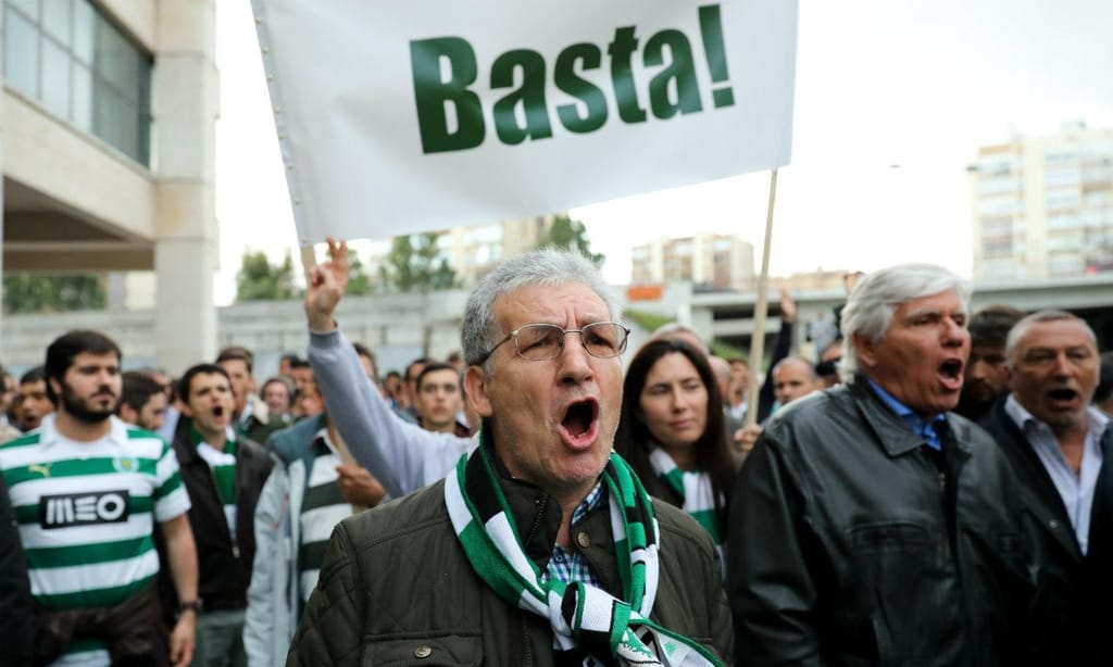 Manifestação em Alvalade