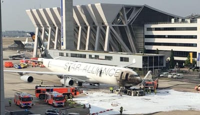 Avião da Lufthansa incendeia-se no aeroporto de Frankfurt - TVI