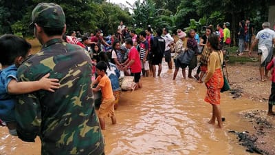 Laos: 17 corpos resgatados após desmoronamento de barragem - TVI