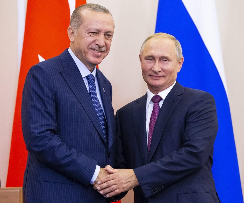 Tayyip Erdogan e Vladimir Putin