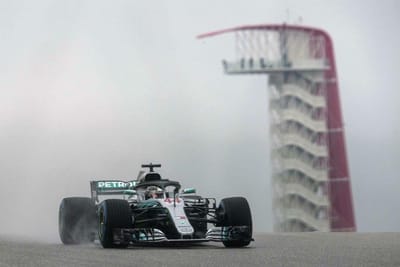 GP dos EUA: Hamilton lidera treinos marcados pelo mau tempo - TVI
