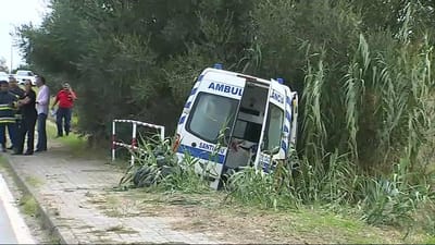 Despiste de ambulância faz cinco feridos em Montemor-o-Novo - TVI