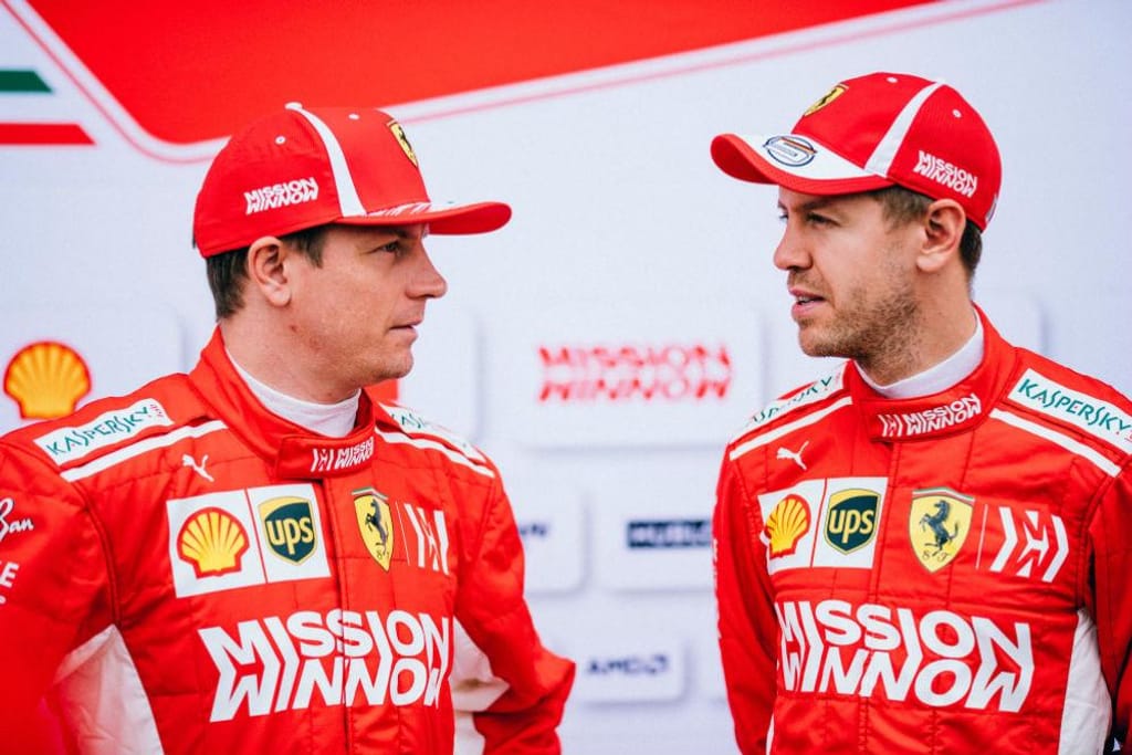 Raikkonen e Vettel (Ferrari)