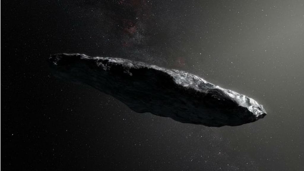 Representação artística do Oumuamua
