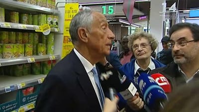 Banco Alimentar: "Quem mais tem, mais tem obrigação de dar", diz Marcelo - TVI