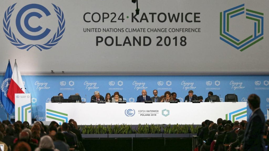 Líderes mundiais na cimeira do clima COP24