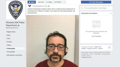 Homem procurado responde à polícia no Facebook - TVI