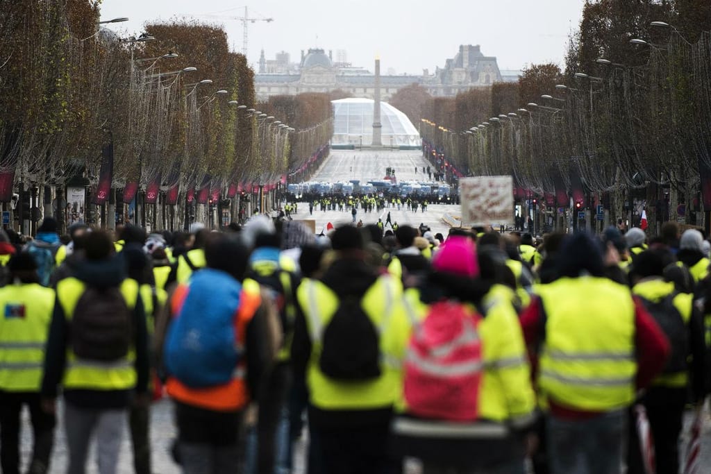 Protesto dos coletes amarelos em Paris