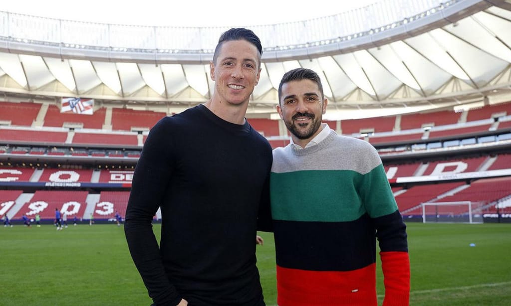 David Villa e Fernando Torres (Twitter Atlético de Madrid)