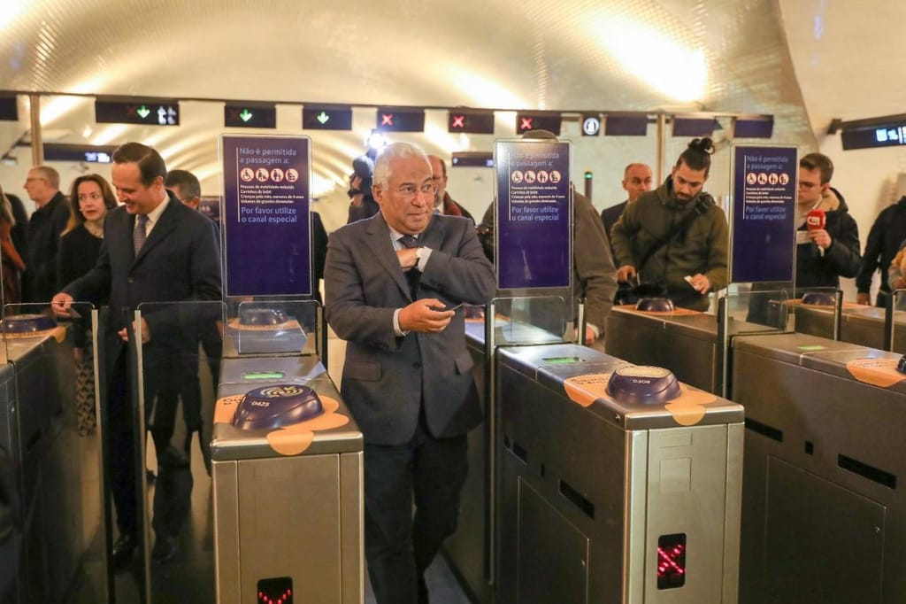 O primeiro-ministro esteve presente no lançamento do concurso de construção das novas estações do Metropolitano de Lisboa