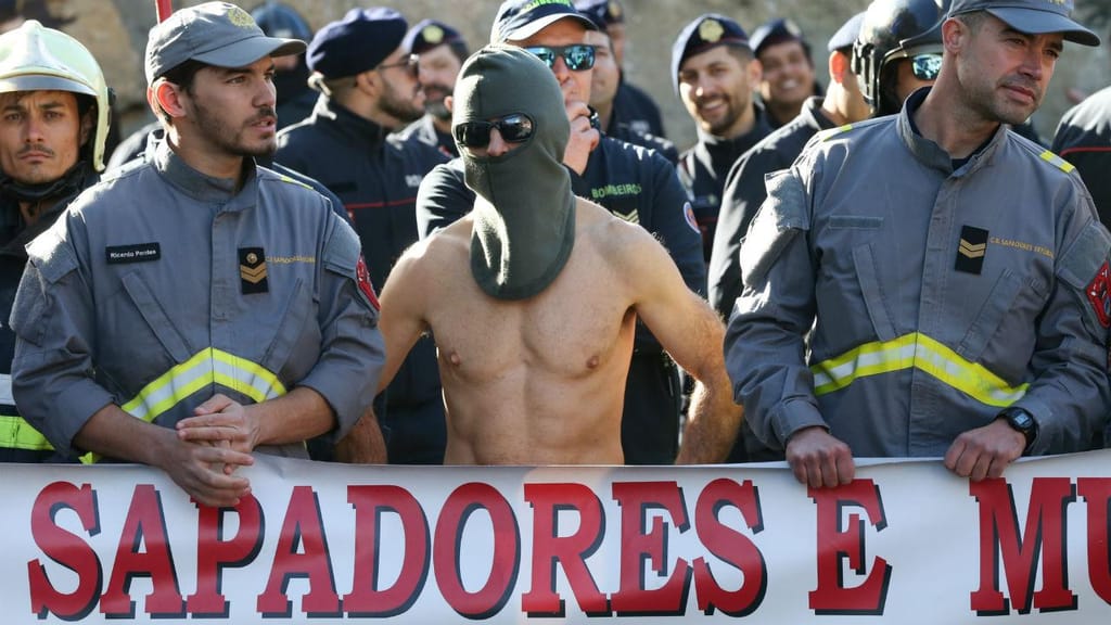 Protesto dos bombeiros em Lisboa