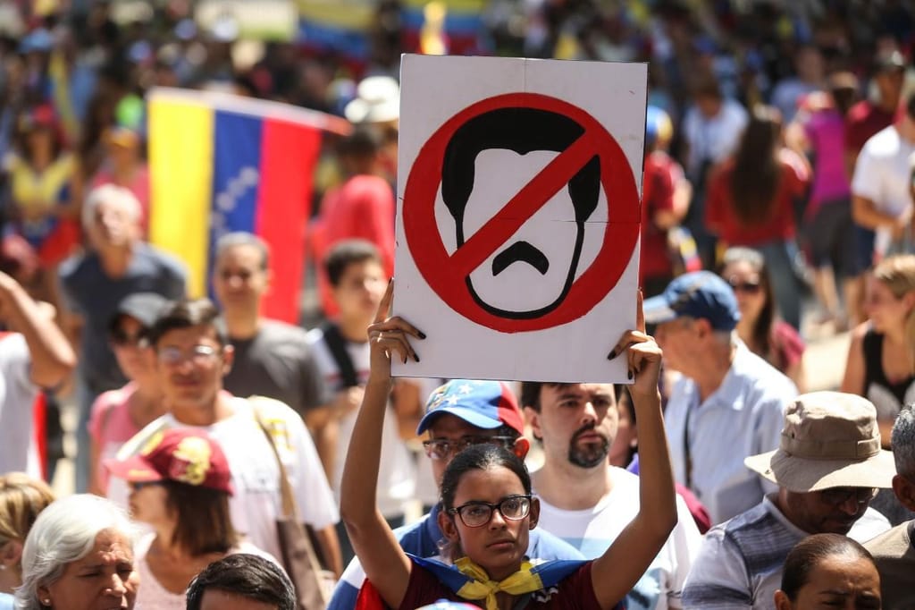 Protestos contra Maduro na Venezuela
