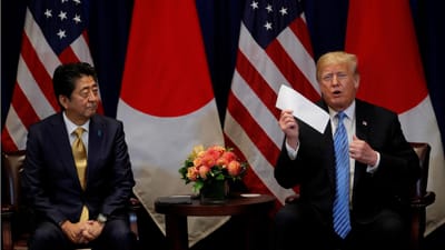 Japão terá proposto Trump para "uma coisa chamada" Nobel da Paz - TVI