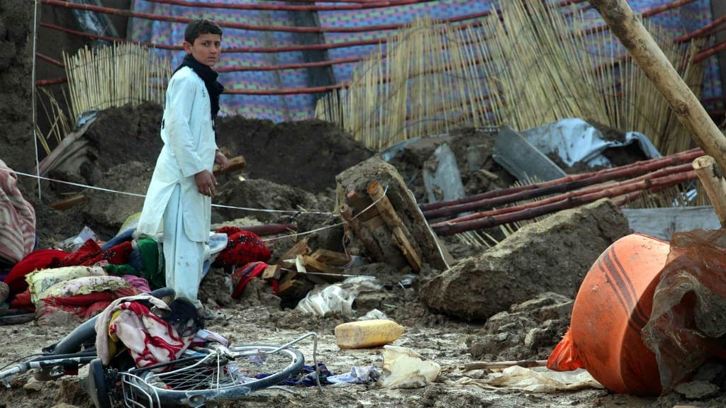 Inundações súbitas em Kandahar, no Afeganistão