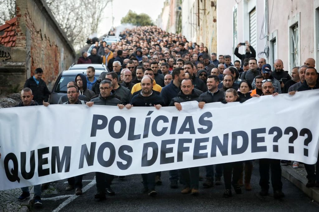 Manifestação de polícias em Lisboa