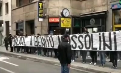 VÍDEO: alegados adeptos da Lazio prestam homenagem a Mussolini - TVI