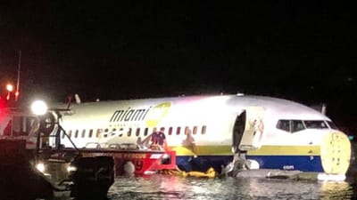 Avião com 143 pessoas a bordo cai ao rio e todos sobreviveram - TVI