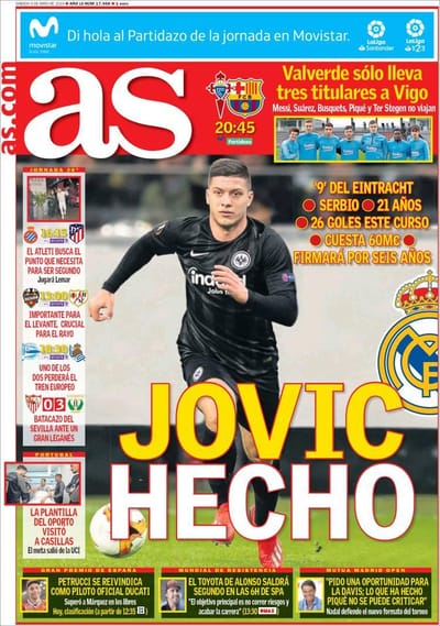 Quiosque: Jovic no Real Madrid e Baró pronto para subir no FC Porto - TVI