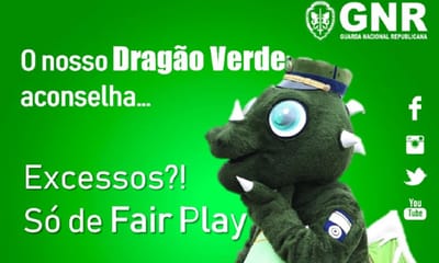 Dragão verde da GNR alerta para os excessos e pede fair play - TVI