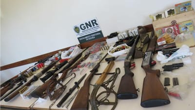 GNR apreende grande arsenal de armas e explosivos em Fornos de Algodres - TVI
