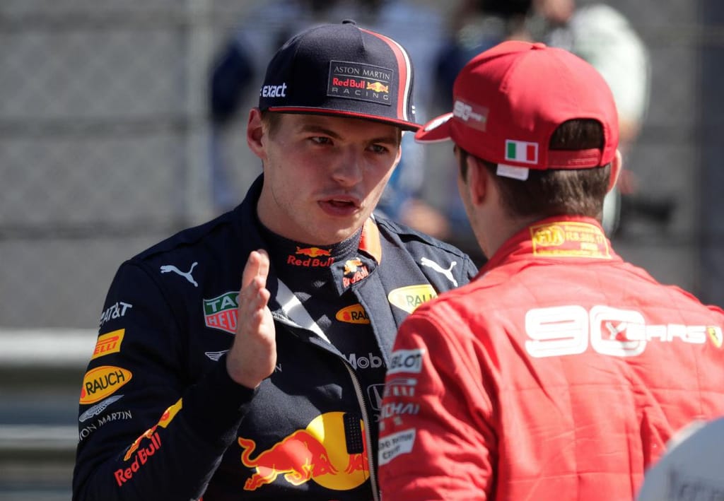 Max Verstappen e Charles Leclerc (Reuters)