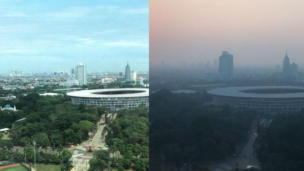 A degradação da qualidade do ar em Jacarta, Indonésia