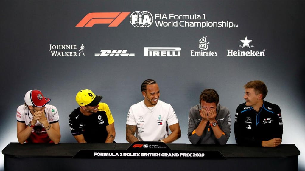 Conferência de imprensa do GP da Grã-Bretanha de F1 (Reuters)