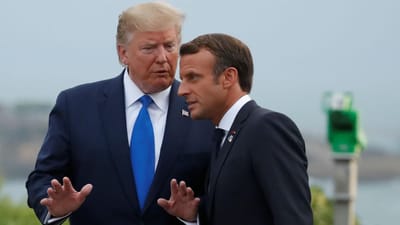 Macron e Trump com "elementos de convergência" sobre comércio, Irão e Amazónia - TVI