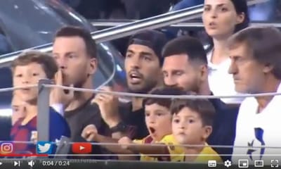 VÍDEO: Mateo Messi festeja golo do Betis ao lado do pai e de Suarez - TVI