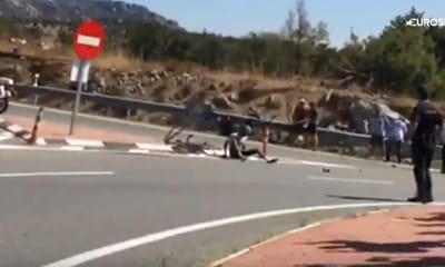 VÍDEO: queda aparatosa na Vuelta até dobrou chapa - TVI