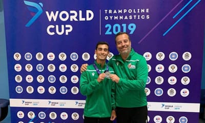 Diogo Costa conquista prata em duplo minitrampolim na Taça do Mundo - TVI
