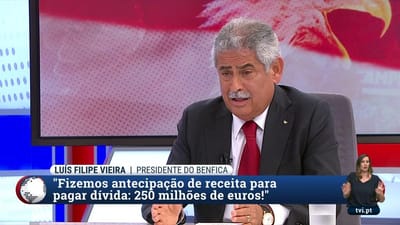 Luís Filipe Vieira: «Pagámos 250 milhões de euros à banca» - TVI