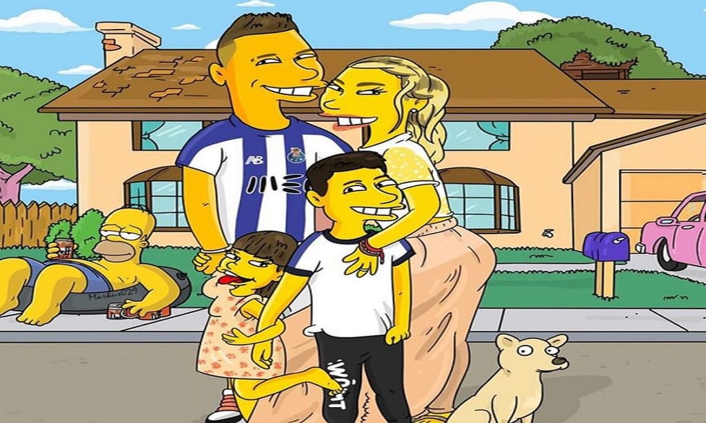 Uribe entra no mundo dos Simpsons (Instagram Uribe)