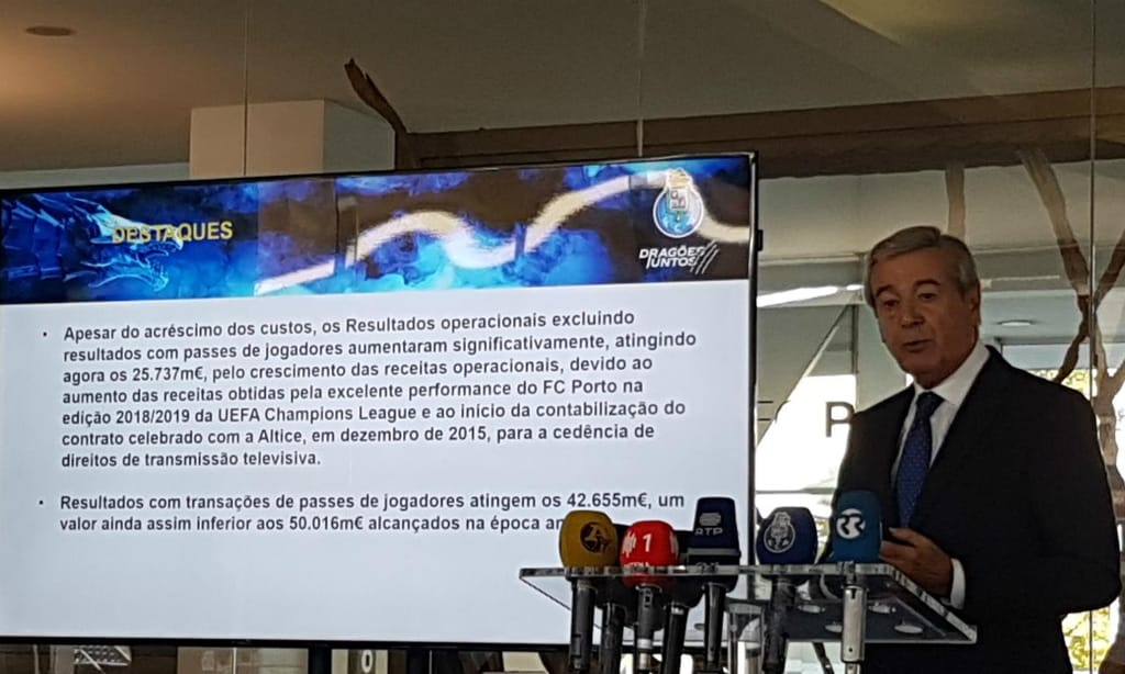 Fernando Gomes apresenta contas de 2018/2019 do FC Porto (RJC)
