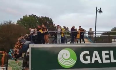 VÍDEO: celebrações de equipa de futebol gaélico acabam em desastre - TVI