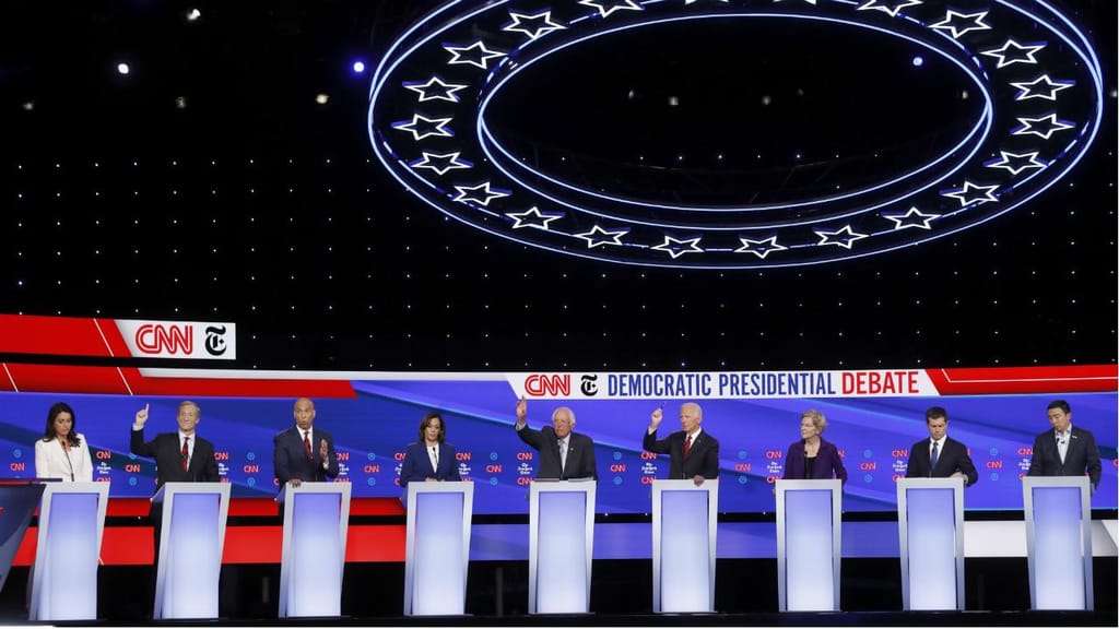 Debate dos candidatos às eleições primárias do Partido Democrata
