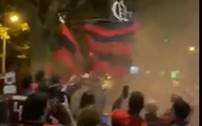 VÍDEOS: a festa dos adeptos do Flamengo no Porto e em Lisboa - TVI