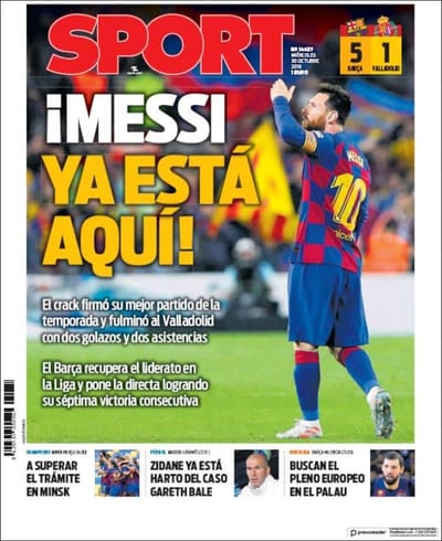 Quiosque: papagaios, relvado acidentado e magia de Messi nas manchetes - TVI