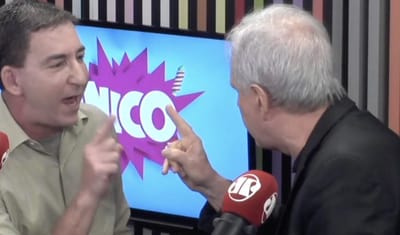 Colunista brasileiro agride autor da investigação "Vaza Jato" durante programa de rádio - TVI