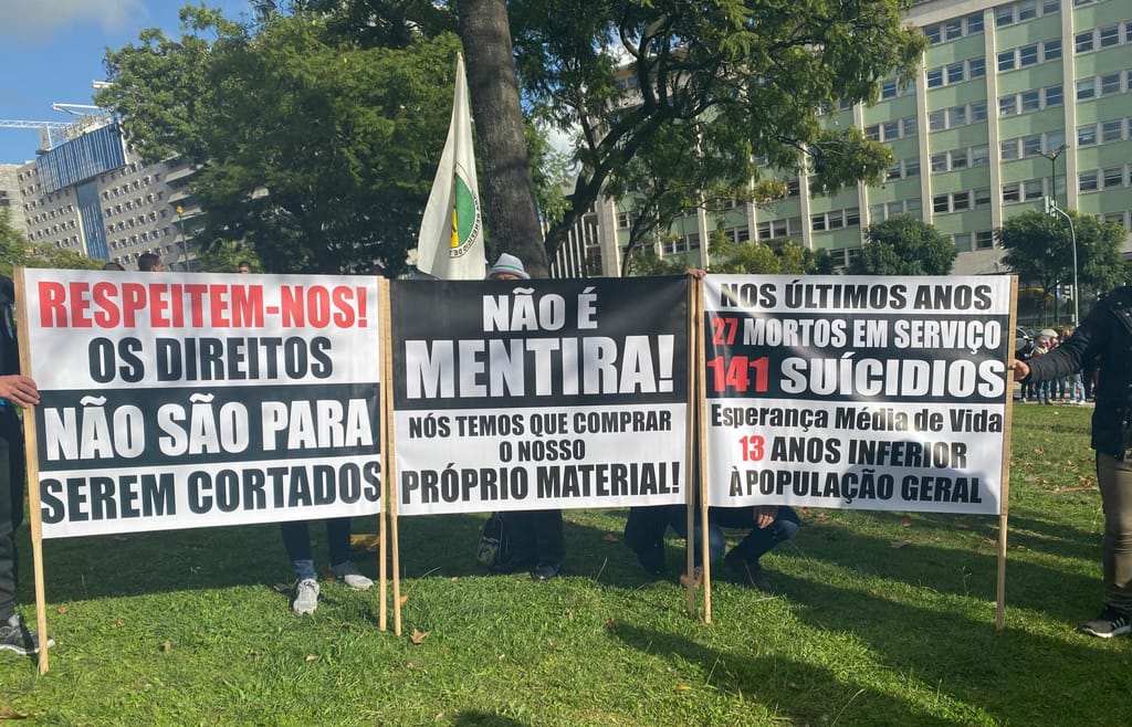 PSP e GNR manifestam-se em Lisboa por melhores condições no exercício da profissão