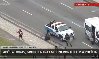 VÍDEO: polícia atropelado na festa do Flamengo... por carro da polícia - TVI