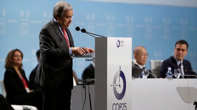 COP25: Guterres pede a todo o planeta que se ultrapassem as divisões - TVI