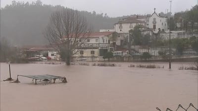 Mau tempo: caudal do Mondego em Coimbra acima do nível de segurança - TVI
