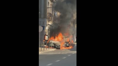 Carro explode no centro de Lisboa e faz um ferido - TVI