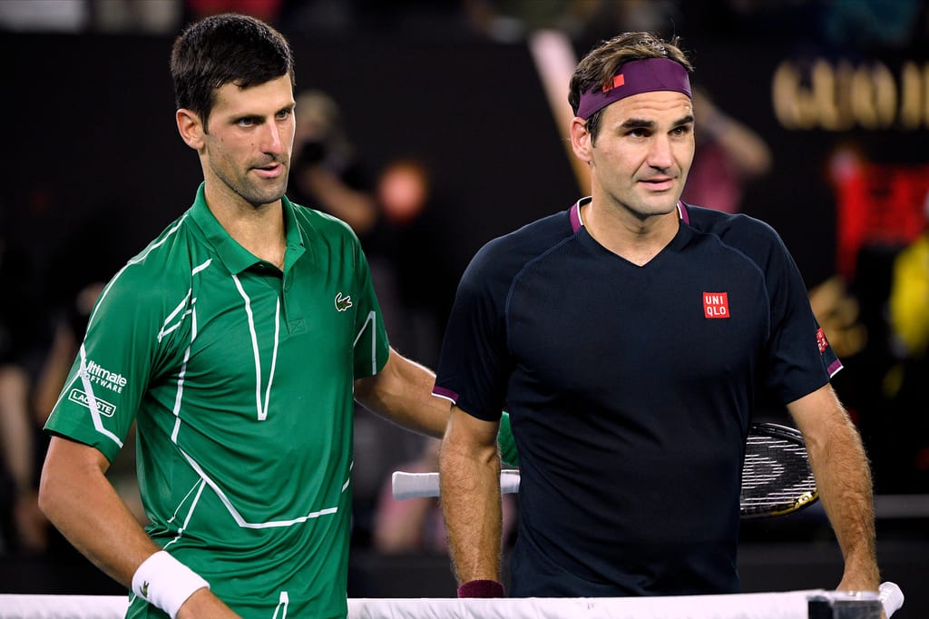 Roger Federer e Novak Djokovic
